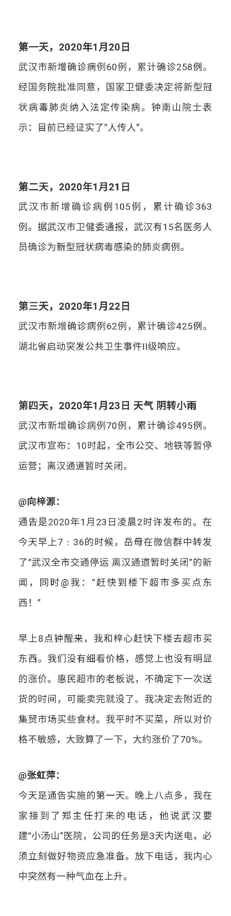 武汉抗疫日记里的私人史：33个普通人的记录片段